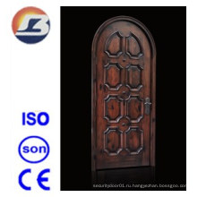 Высокое качество Элегантный внешний интерьер Meranti Твердая деревянная дверь